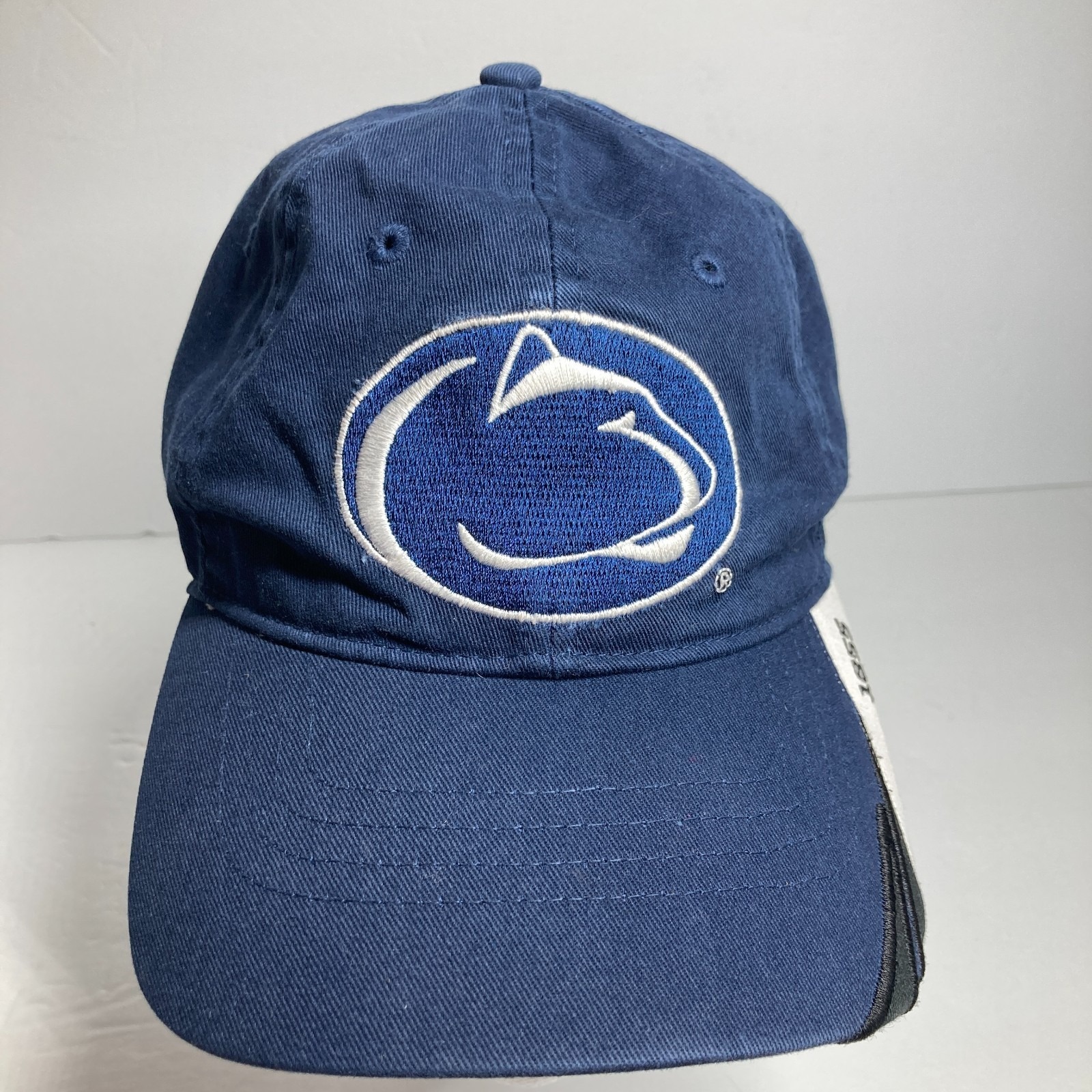 Penn State University Cap Hat Adult Blue Adjustable Strap Back Nittany Lion Flaw